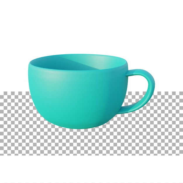 Kitchen tea cup 3d rendering