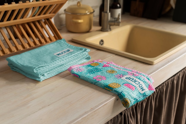 Kitchen towel mockup design