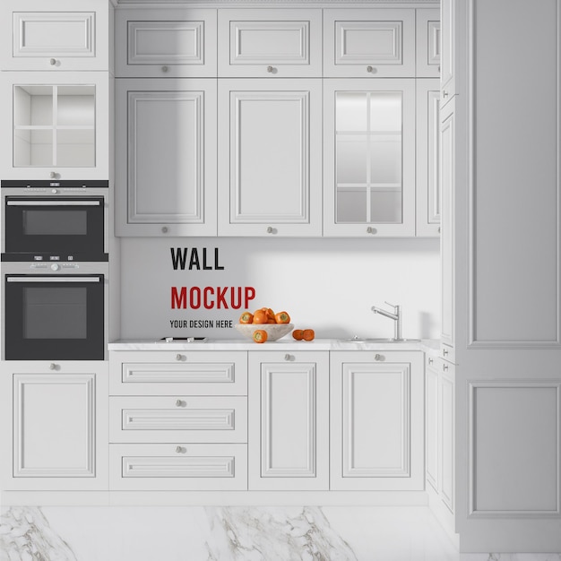 Kitchen wall mockup