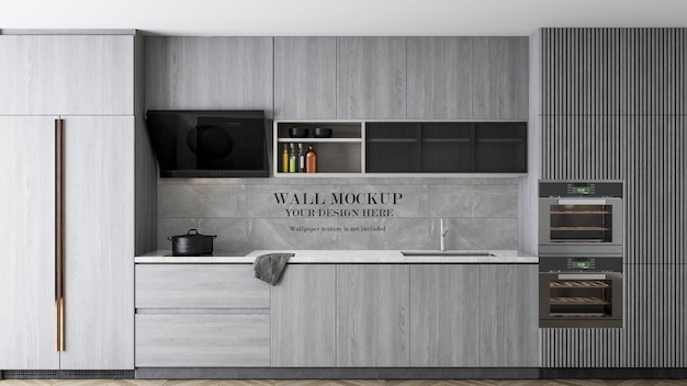 Kitchen wall surface mockup