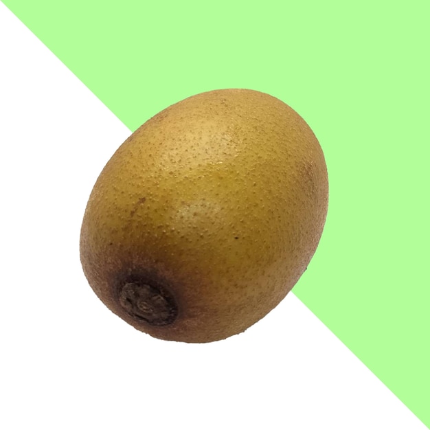 PSD a kiwi fruit is on a green background with a white stripe