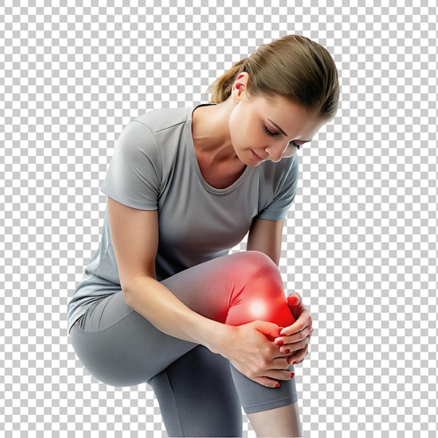 knee pain concept transparent background