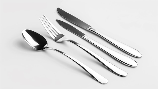 a knife and fork are next to each other