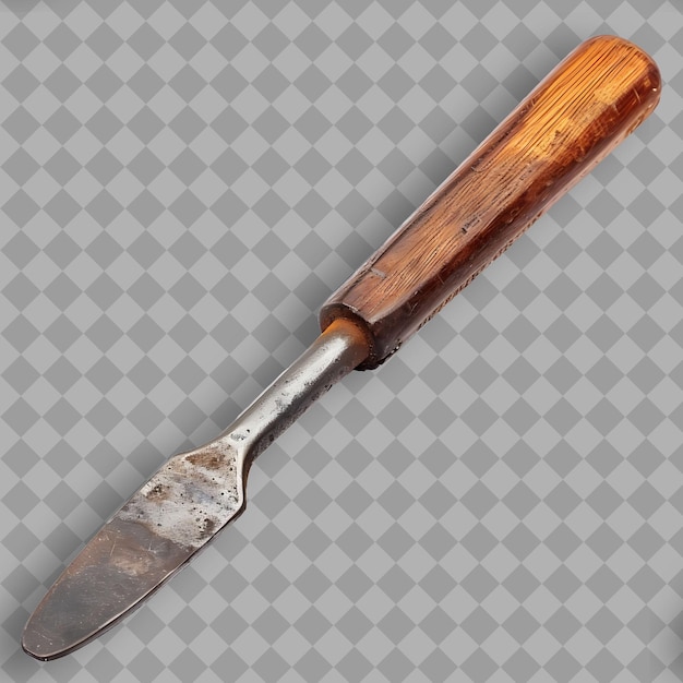 PSD a knife with a wooden handle and a wooden handle