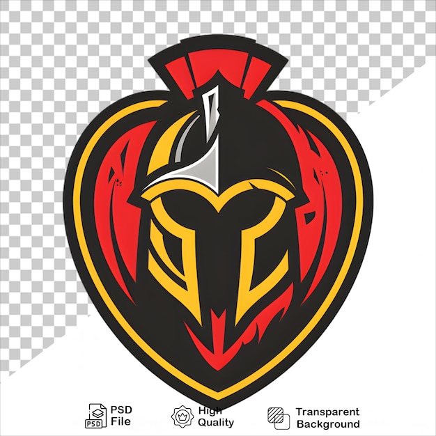 PSD knight mascot logo with helmet for branding