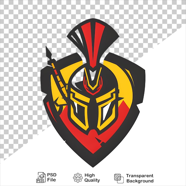 PSD knight mascot logo with helmet for branding