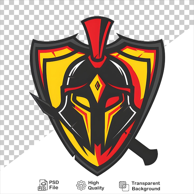 PSD knight mascot logo with helmet for branding