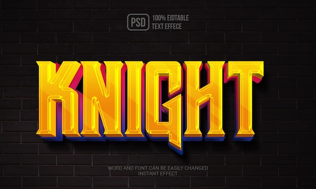 Knight text style effect