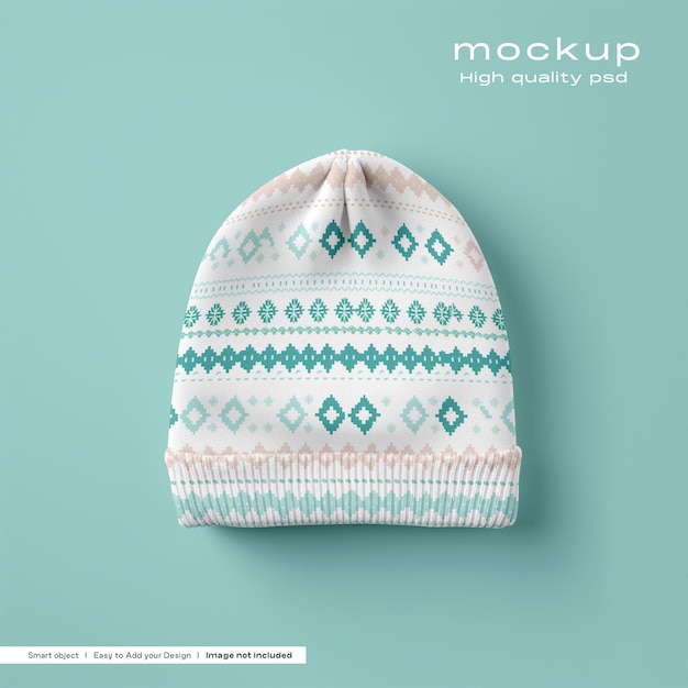 PSD knitted beanie mockup