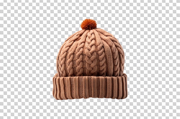 PSD knitted cap isolated on transparent background