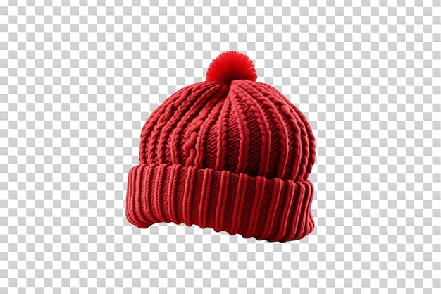 PSD knitted cap isolated on transparent background