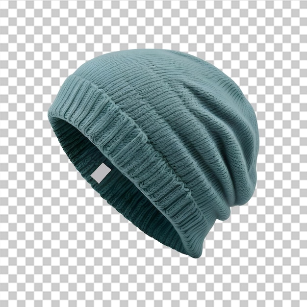 PSD knitted hat beanie mockup isolated on transparent background