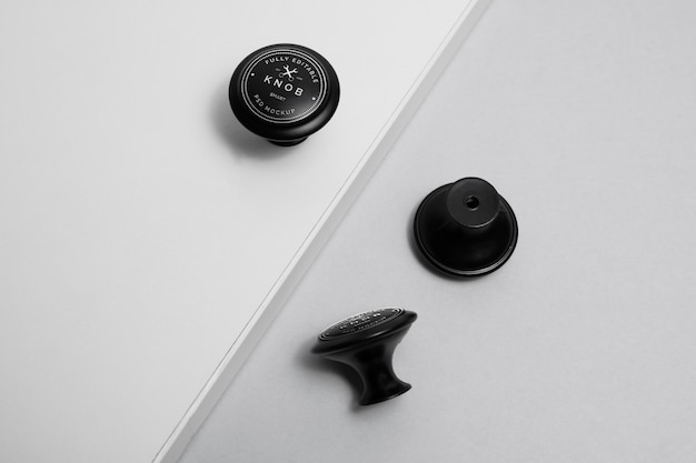 Knob branding effect mockup