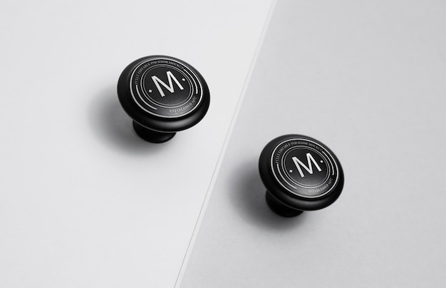 Knob branding effect mockup