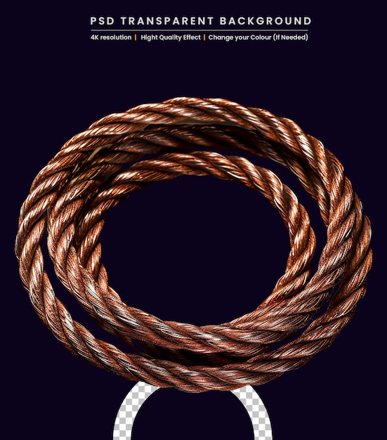 Knot on a cord on a dark background