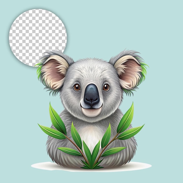 PSD a koala bear on transparent background