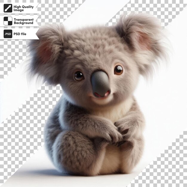 PSD a koala that has the word koala on it