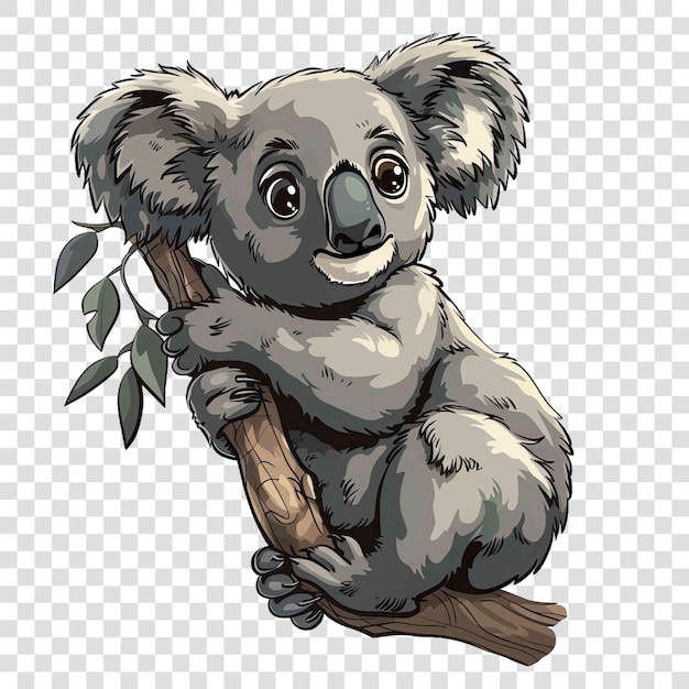 PSD koala transparent background watercolor cliparton transparent background