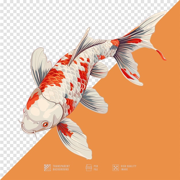 Koi Fish vector image without HD quality background