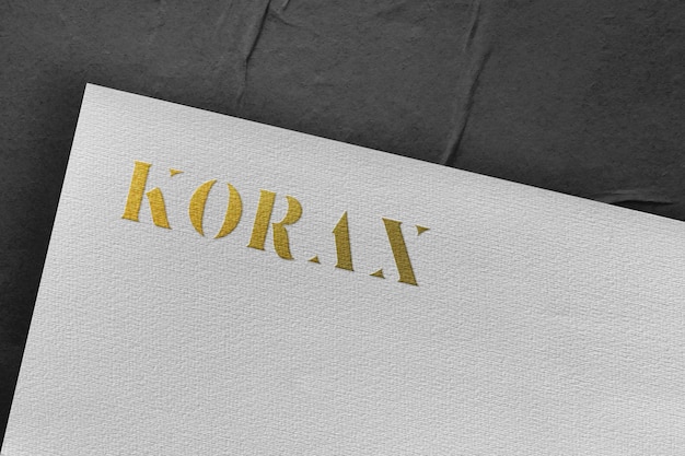 Korax White Paper Logo Mockup