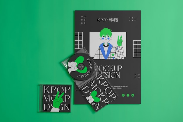 Kpop music representation mockup