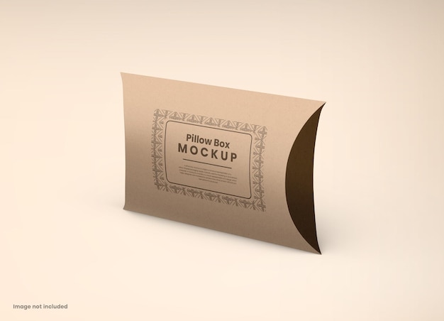 Kraft Cardboard Pillow Container Box Mockup for Fabric or Cloth product contain packaging mockups