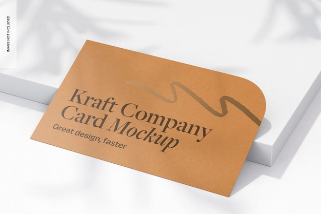 Kraft Company Card Mockup Leaned