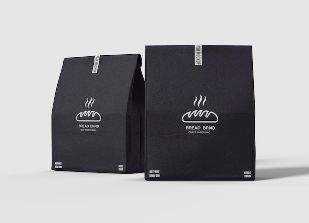 Kraft Paper Bag Mockup for Bread