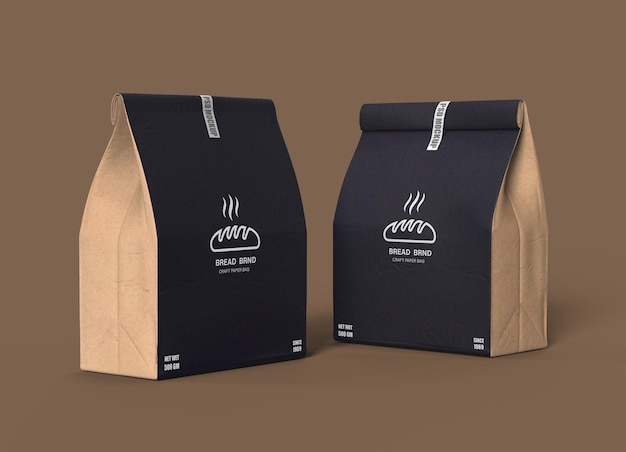 Kraft Paper Bag Mockup for Bread