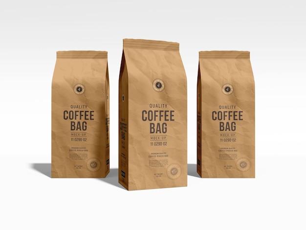 Kraft Paper Coffee Bag Branding Mockup