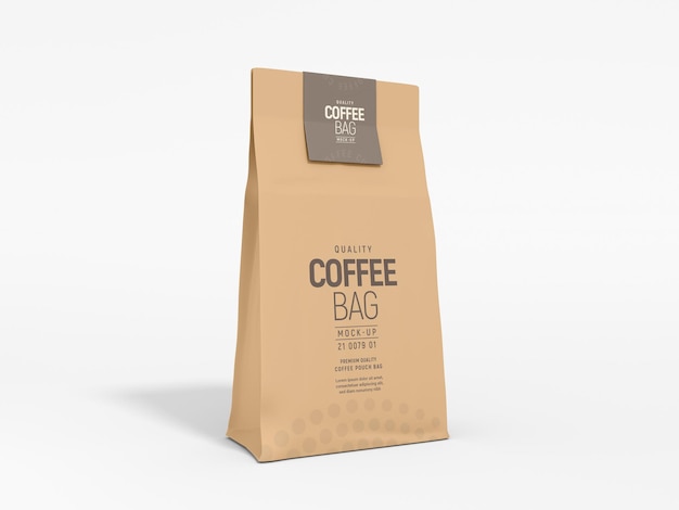 Kraft Paper Coffee Bag Packaging Mockup