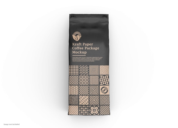 Kraft Paper coffee bag packaging mockup