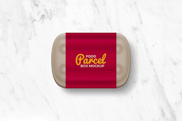 Kraft Paper Food Parcel Box Mockup