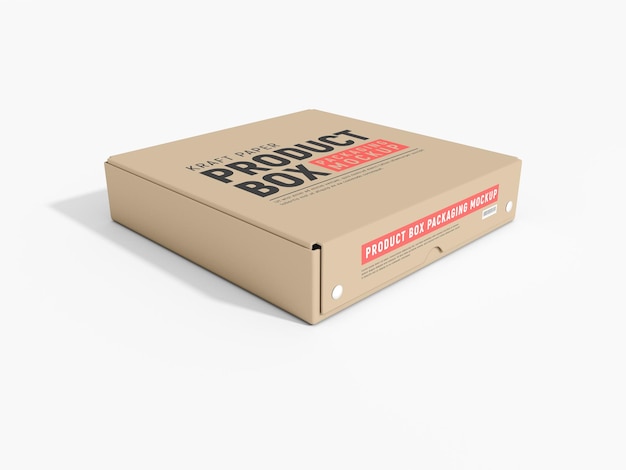 Kraft Paper Product Parcel Delivery Box Mockup