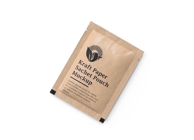 Kraft Paper Sachet Pouch Package Mockup