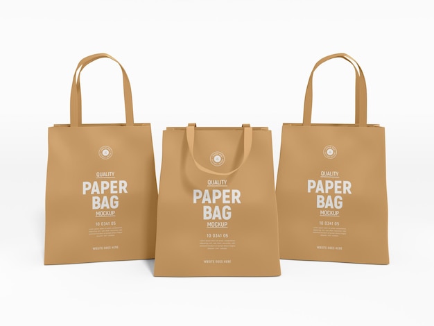 Kraft Paper Shopping Bag Branding Mockup