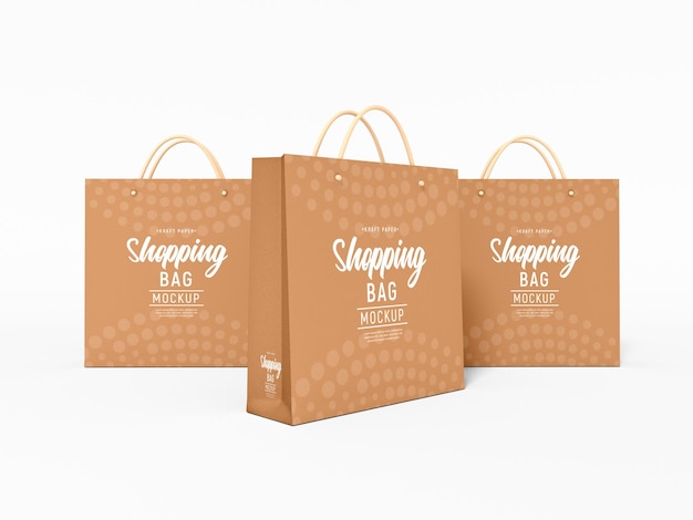 Kraft Paper Shopping Bag Branding Mockup