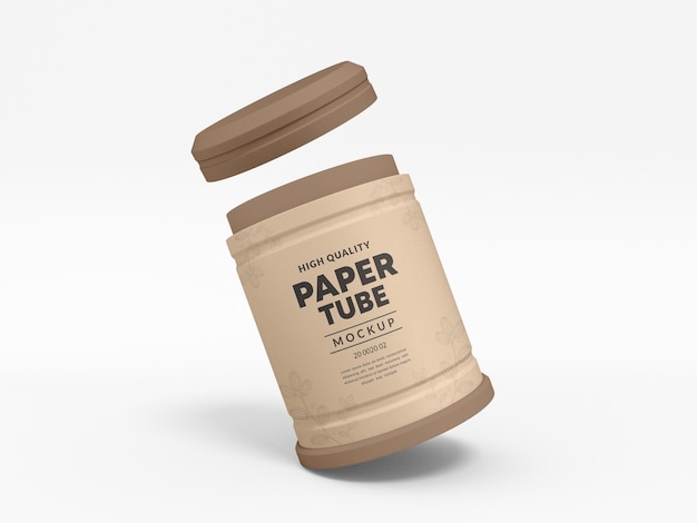 Kraft Paper Tube Branding Mockup