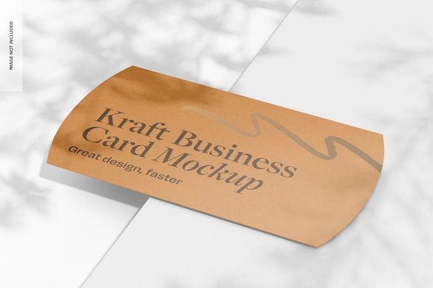 Kraft Professional Paper Cards Mockup Perspective