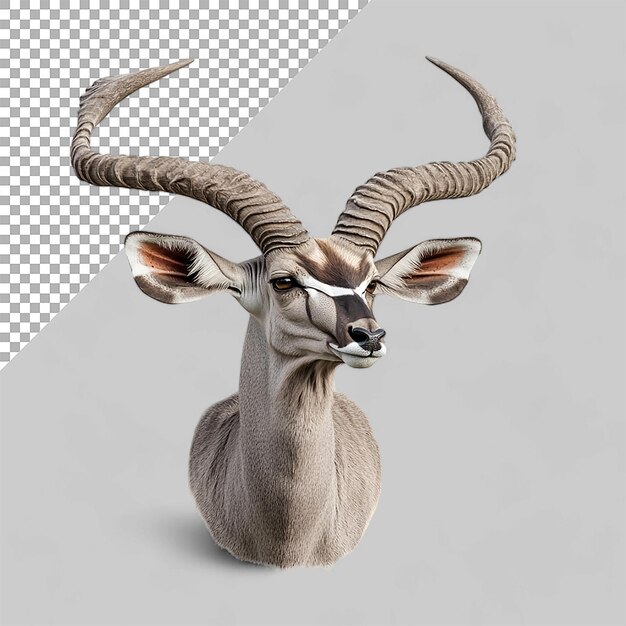 PSD kudu animal on transparent background