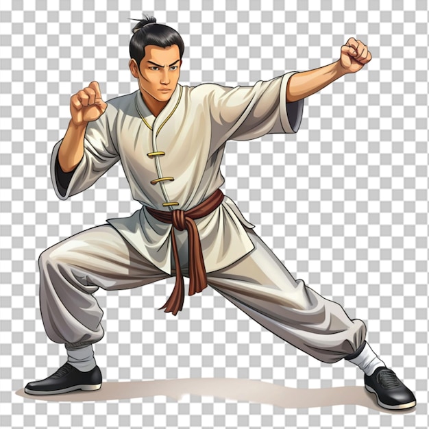 PSD kungfu vector image clip art on transparent background