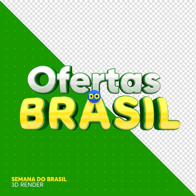 label offers brazil independence day 3d render brazil week