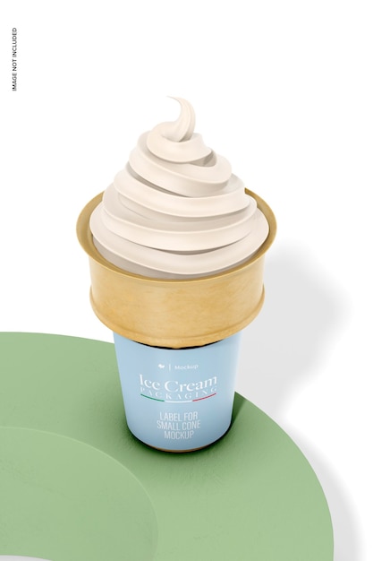 Label for Small Cone Mockup Perspective