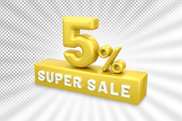 Label super sale up to 5 off gold 3d render