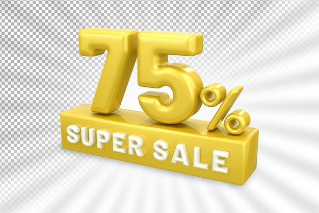 Label super sale up to 75 off gold 3d render