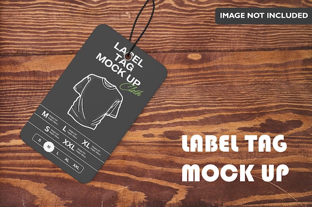 PSD label tag mock up