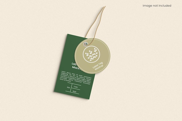 label tag mockup of fashion brand