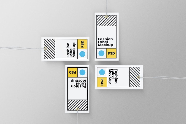 Label Tag Mockup PSD Design Template