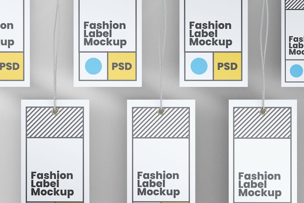 Label Tag Mockup PSD Design Template