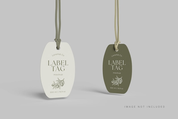 PSD label tag mockup